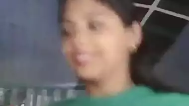 Small-tittied Desi girl with sexy appearance presents XXX video
