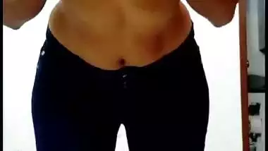 Big boobed desi girl flaunting and spanking her own ass & rubbing licking her boobs