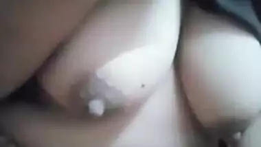Mature aunty showing her big boobs young boy