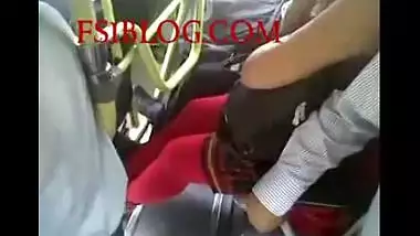 Boobs grab in an indian bus