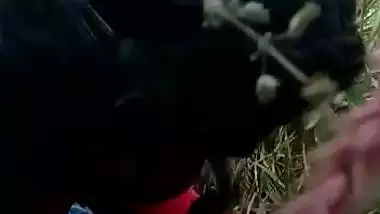 Village girl enjoys outdoor bangla sex by sucking a dick