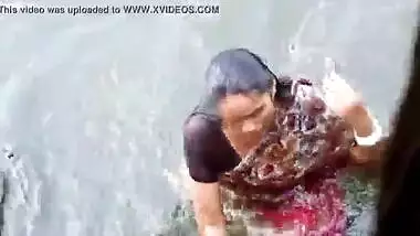 Aunty open bath