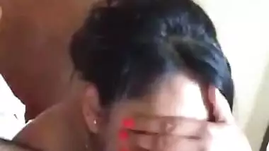 Hot desi office girl feels shy giving blow job to boss