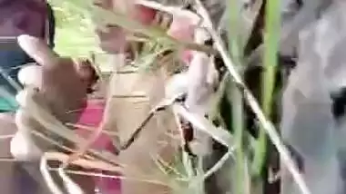 Gorgeous Bengali village girl outdoor with her boyfriend