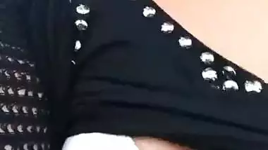 Beautiful girl show her big boob selfie cam video